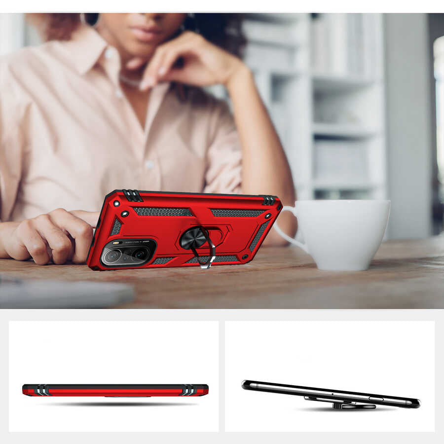 Xiaomi Redmi K40 Kılıf Zore Vega Kapak Gold