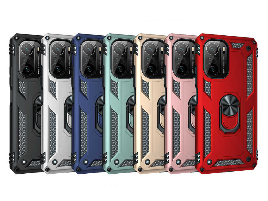 Xiaomi Redmi K40 Kılıf Zore Vega Kapak Gri