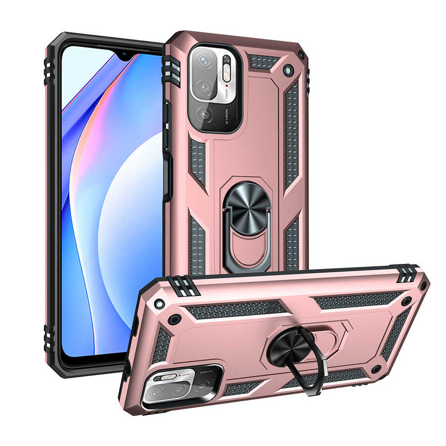 Xiaomi Redmi Note 10 5G Kılıf Zore Vega Kapak Rose Gold