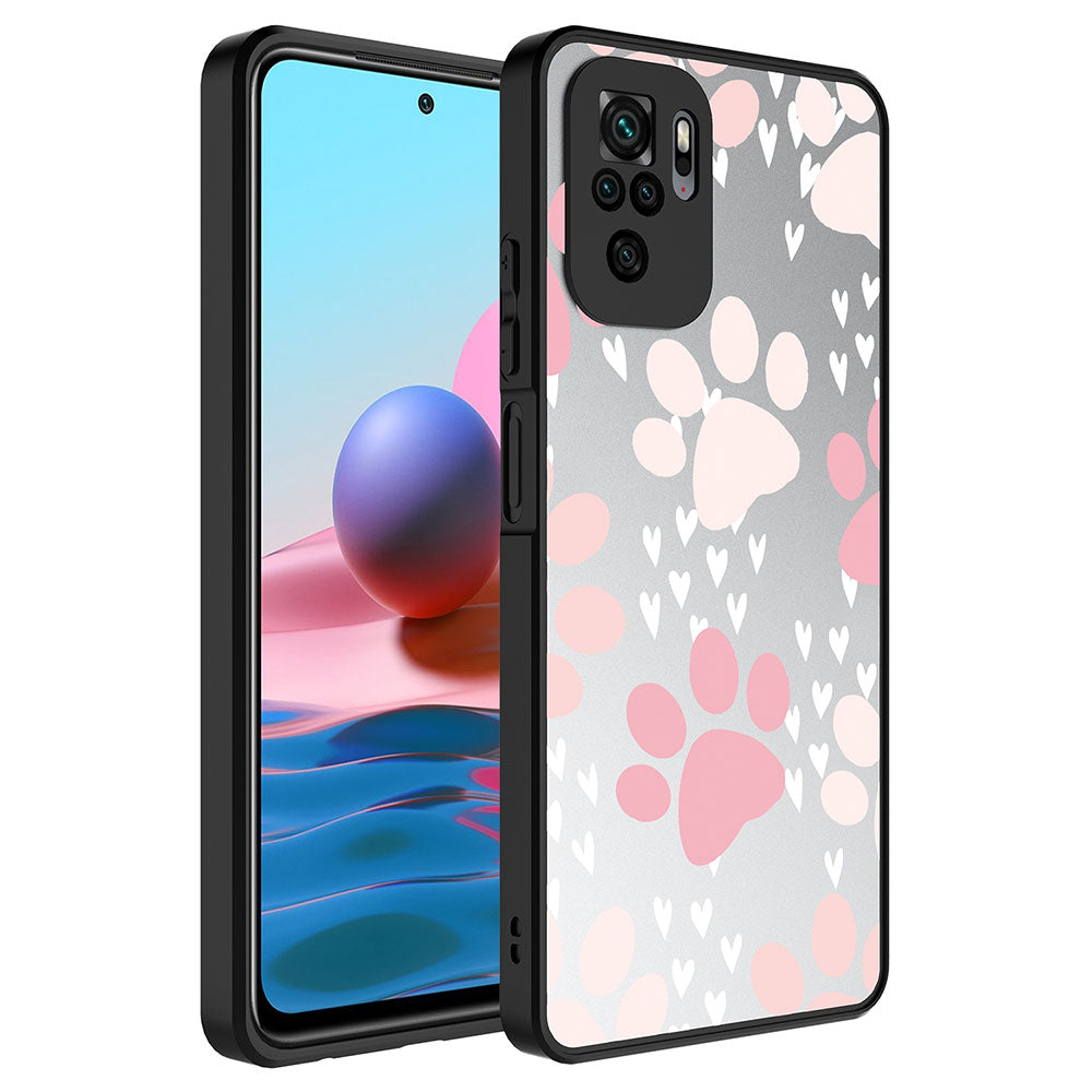 Xiaomi Redmi Note 10 Kılıf Aynalı Desenli Kamera Korumalı Parlak Zore Mirror Kapak Ayna