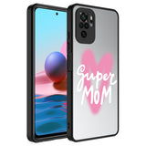 Xiaomi Redmi Note 10 Kılıf Aynalı Desenli Kamera Korumalı Parlak Zore Mirror Kapak Süper Anne