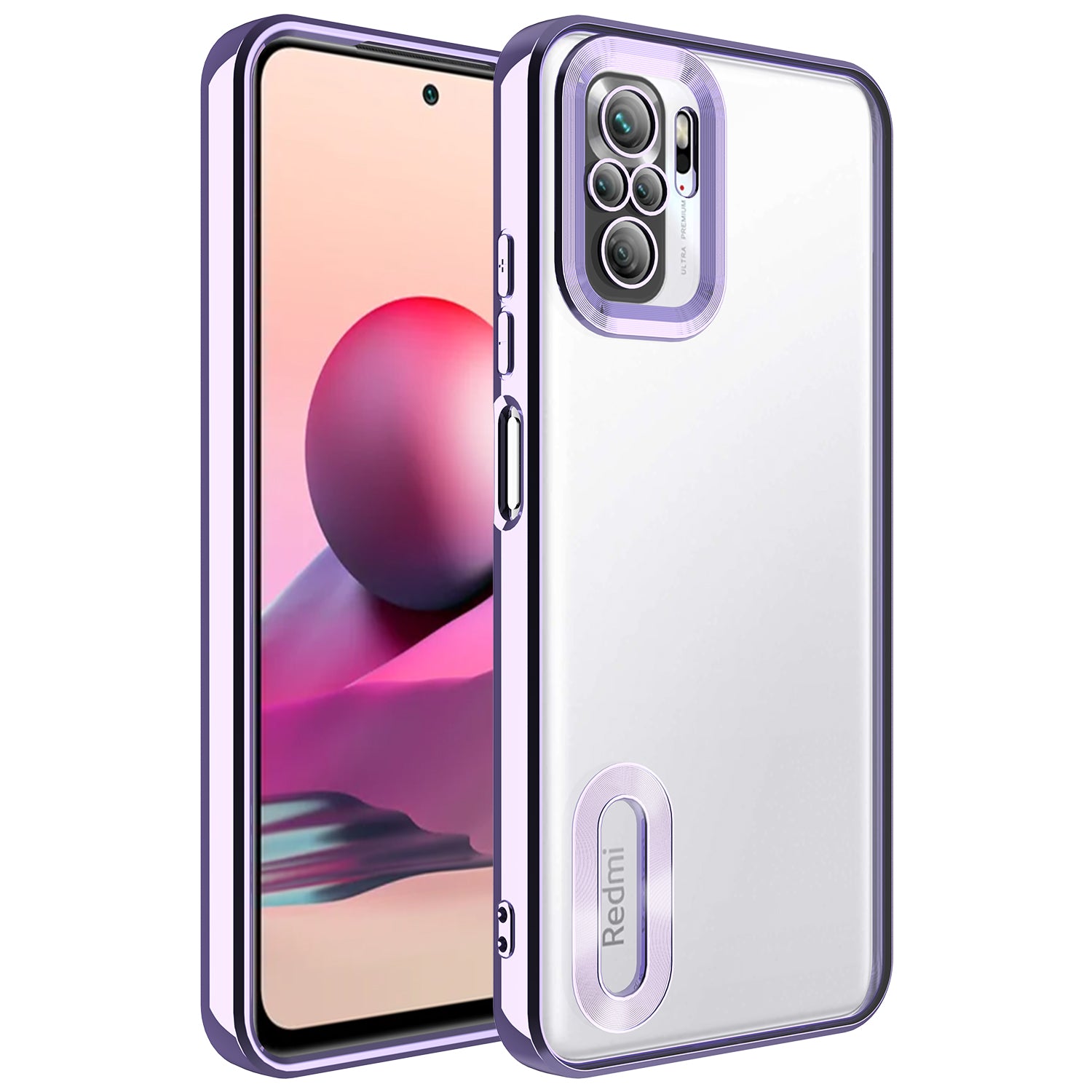 Xiaomi Redmi Note 10 Kılıf Kamera Korumalı Logo Gösteren Zore Omega Kapak Siyah