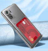 Xiaomi Redmi Note 10 Kılıf Kartlıklı Şeffaf Zore Setra Clear Silikon Kapak Renksiz