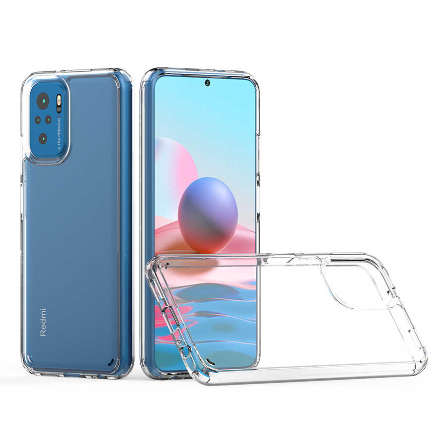 Xiaomi Redmi Note 10 Kılıf Zore Coss Kapak Renksiz