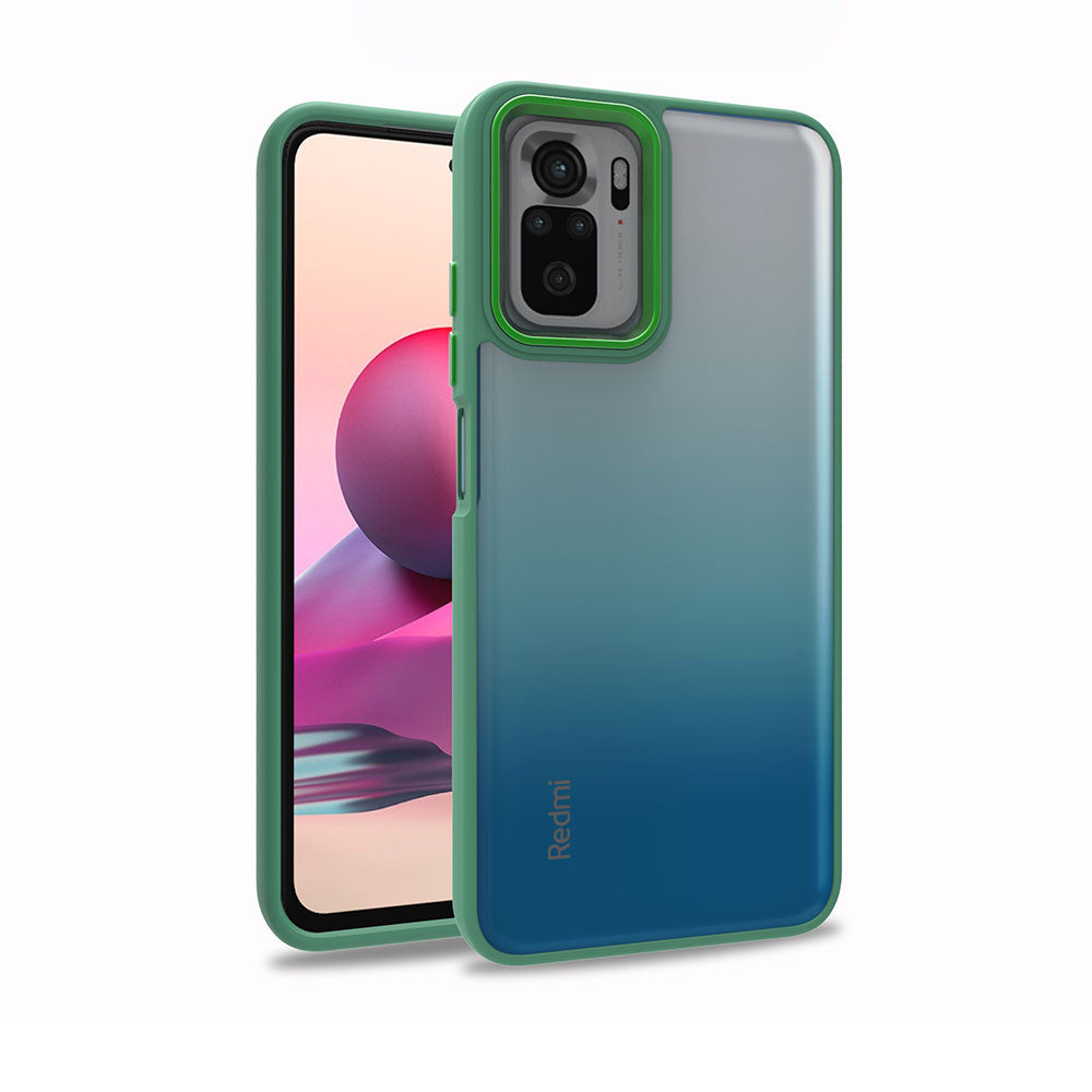 Xiaomi Redmi Note 10 Kılıf Zore Flora Kapak Yeşil