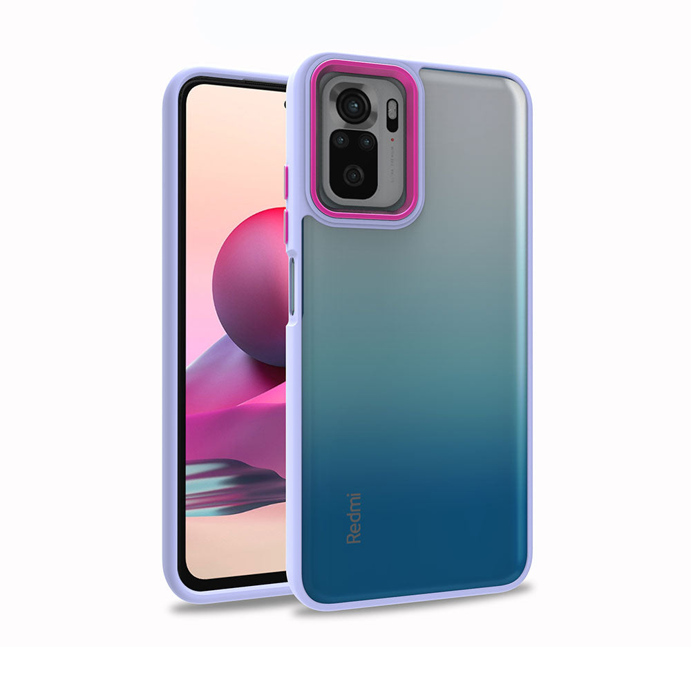 Xiaomi Redmi Note 10 Kılıf Zore Flora Kapak Lila
