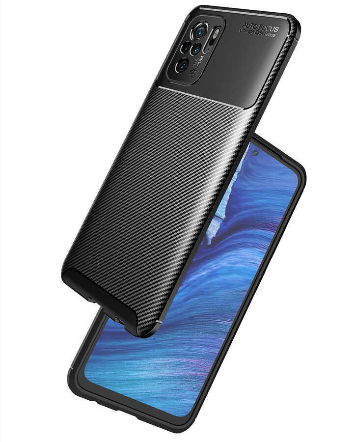 Xiaomi Redmi Note 10 Kılıf Zore Negro Silikon Kapak Siyah