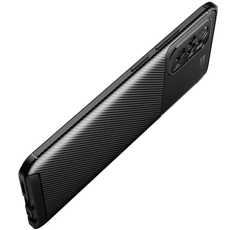 Xiaomi Redmi Note 10 Kılıf Zore Negro Silikon Kapak Siyah