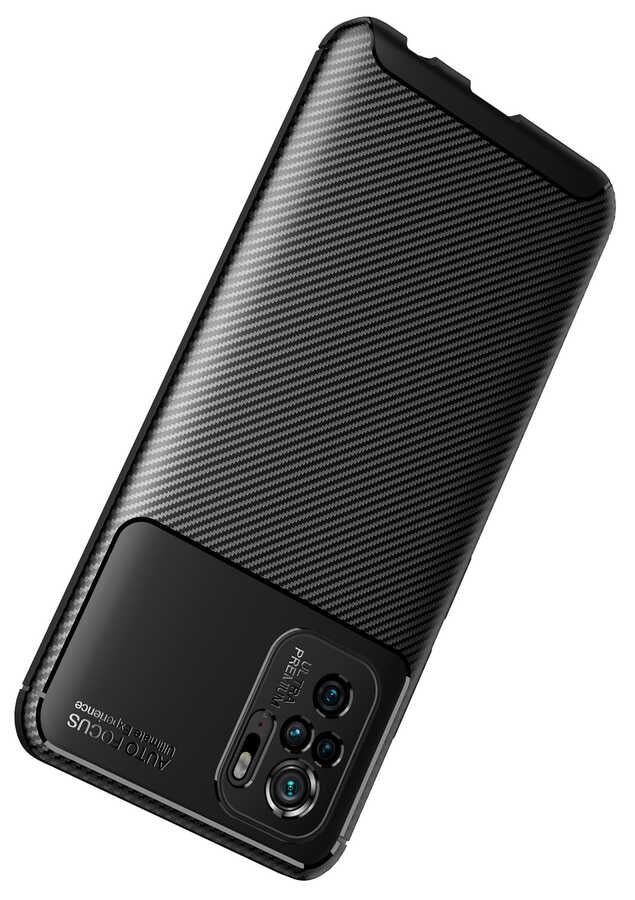 Xiaomi Redmi Note 10 Kılıf Zore Negro Silikon Kapak Siyah