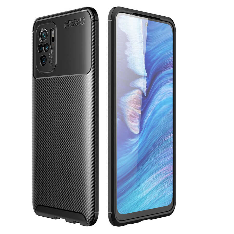 Xiaomi Redmi Note 10 Kılıf Zore Negro Silikon Kapak Siyah