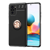 Xiaomi Redmi Note 10 Kılıf Zore Ravel Silikon Kapak Siyah-Rose Gold