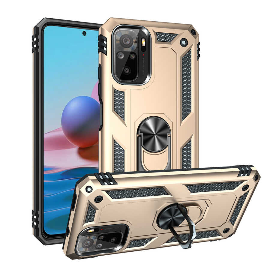 Xiaomi Redmi Note 10 Kılıf Zore Vega Kapak Kırmızı
