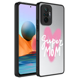 Xiaomi Redmi Note 10 Pro Kılıf Aynalı Desenli Kamera Korumalı Parlak Zore Mirror Kapak Süper Anne