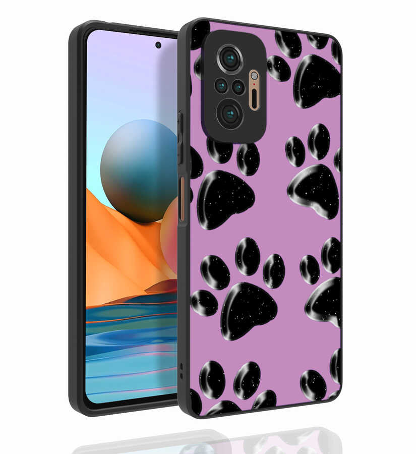 Xiaomi Redmi Note 10 Pro Kılıf Desenli Kamera Korumalı Parlak Zore Nora Kapak NO3