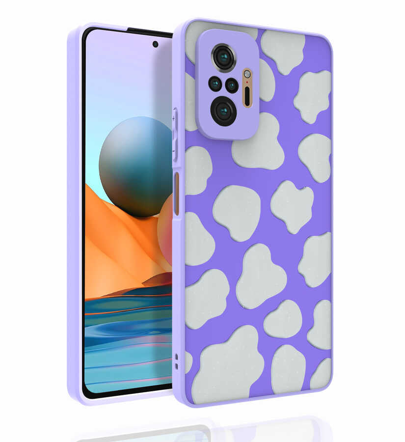Xiaomi Redmi Note 10 Pro Kılıf Desenli Kamera Korumalı Parlak Zore Nora Kapak NO6