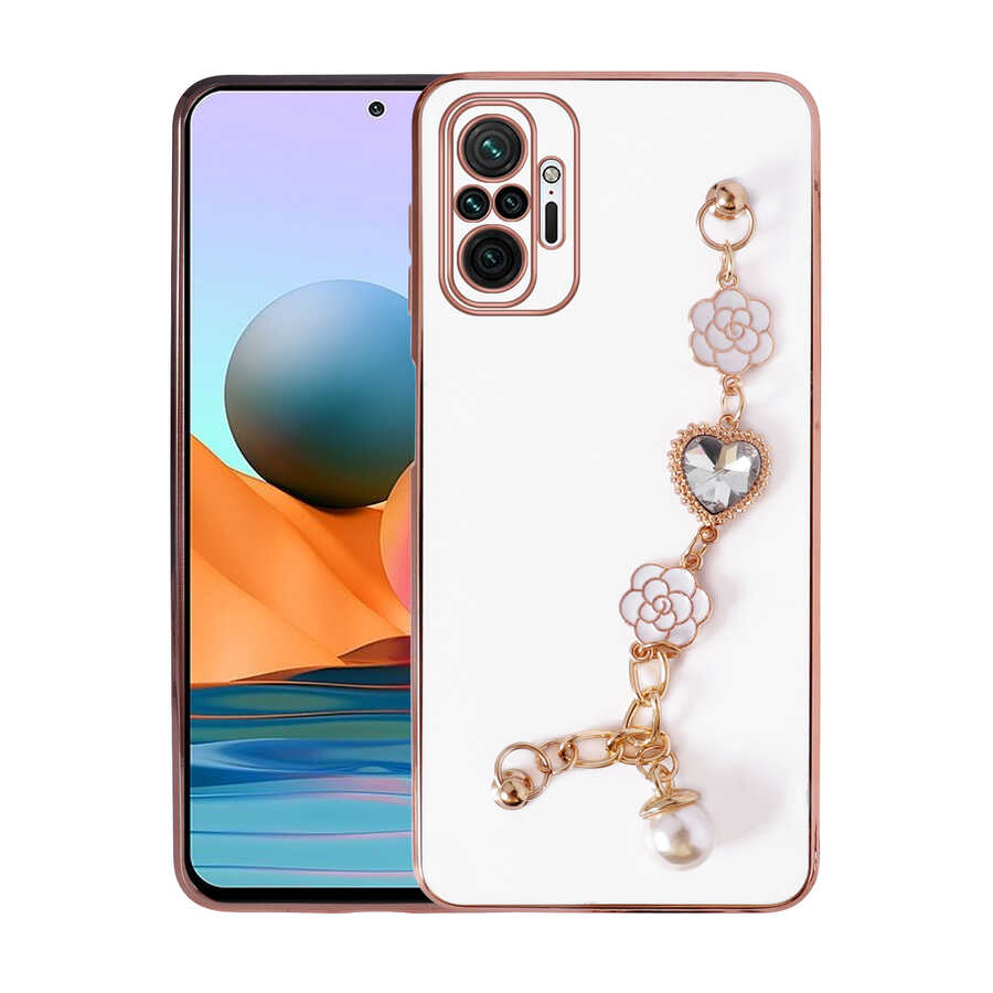 Xiaomi Redmi Note 10 Pro Kılıf El Tutamaçlı Kamera Korumalı Zore Taka Silikon Kapak Mor