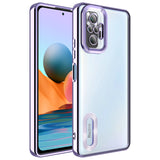 Xiaomi Redmi Note 10 Pro Kılıf Kamera Korumalı Logo Gösteren Zore Omega Kapak Lila