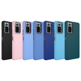 Xiaomi Redmi Note 10 Pro Kılıf Metal Çerçeve ve Buton Tasarımlı Silikon Zore Luna Kapak Lila