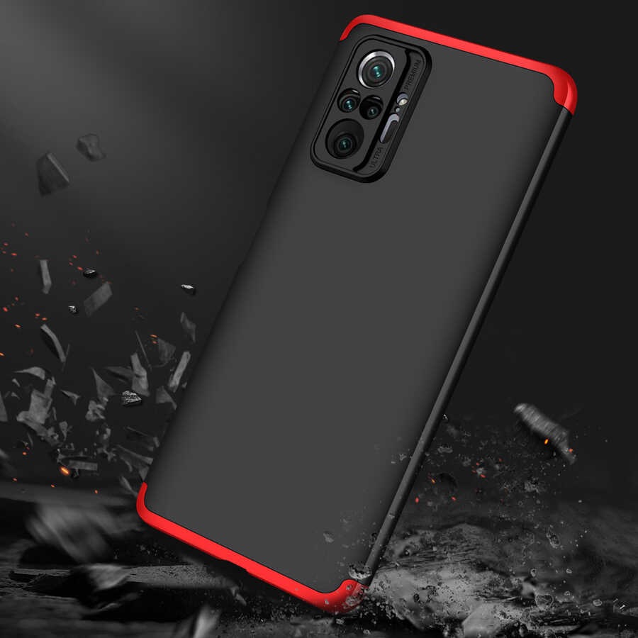 Xiaomi Redmi Note 10 Pro Kılıf Zore Ays Kapak Siyah-Mavi