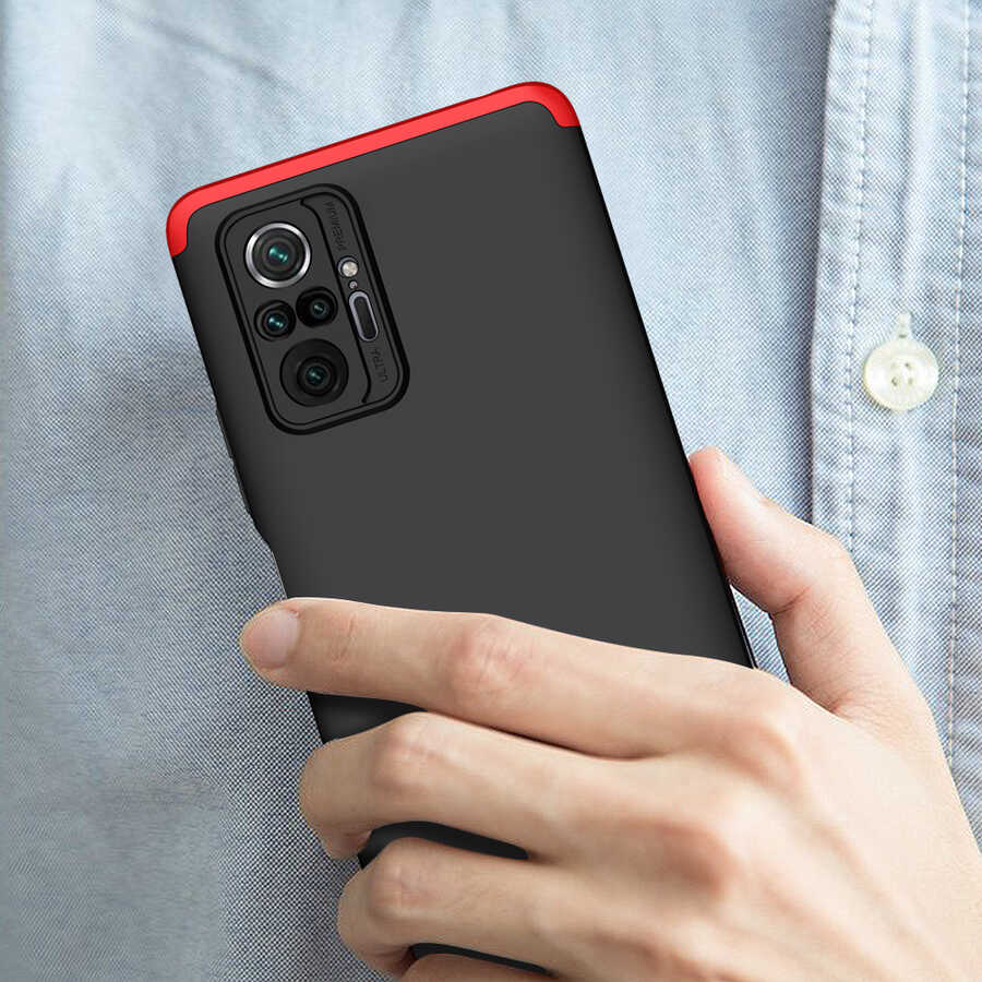 Xiaomi Redmi Note 10 Pro Kılıf Zore Ays Kapak Siyah-Gri