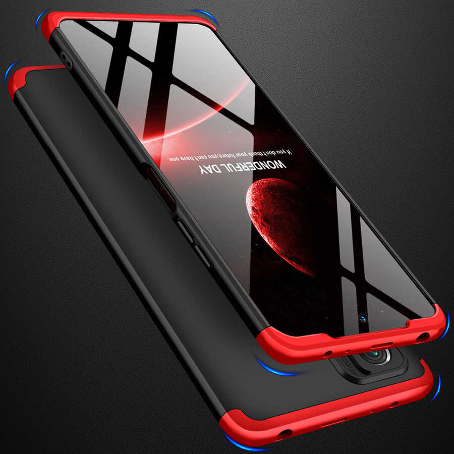 Xiaomi Redmi Note 10 Pro Kılıf Zore Ays Kapak Siyah-Kırmızı