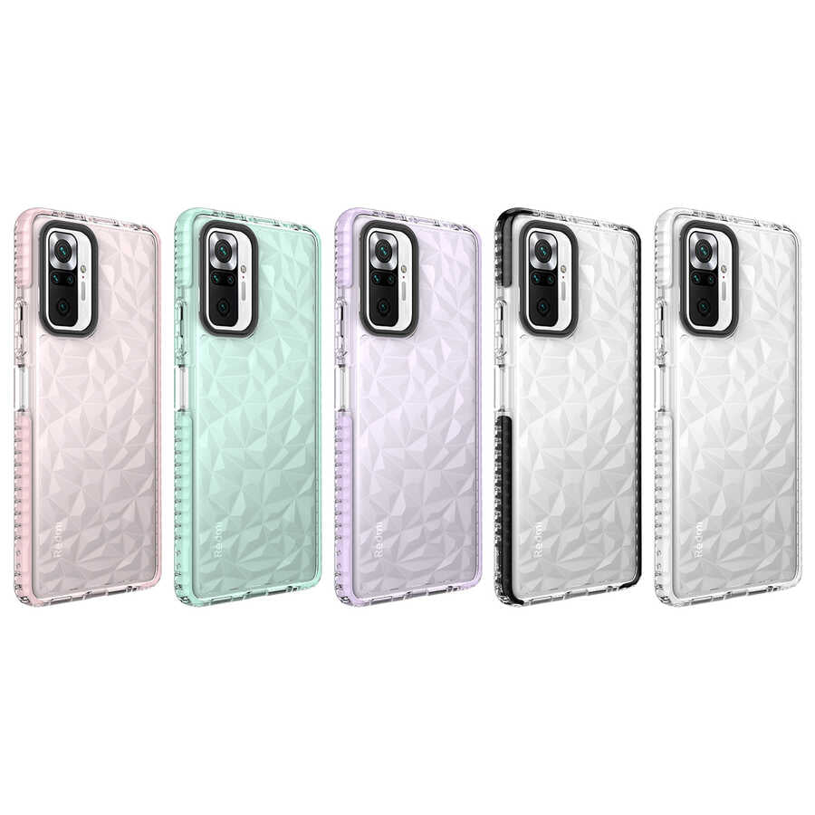 Xiaomi Redmi Note 10 Pro Kılıf Zore Buzz Kapak Mor