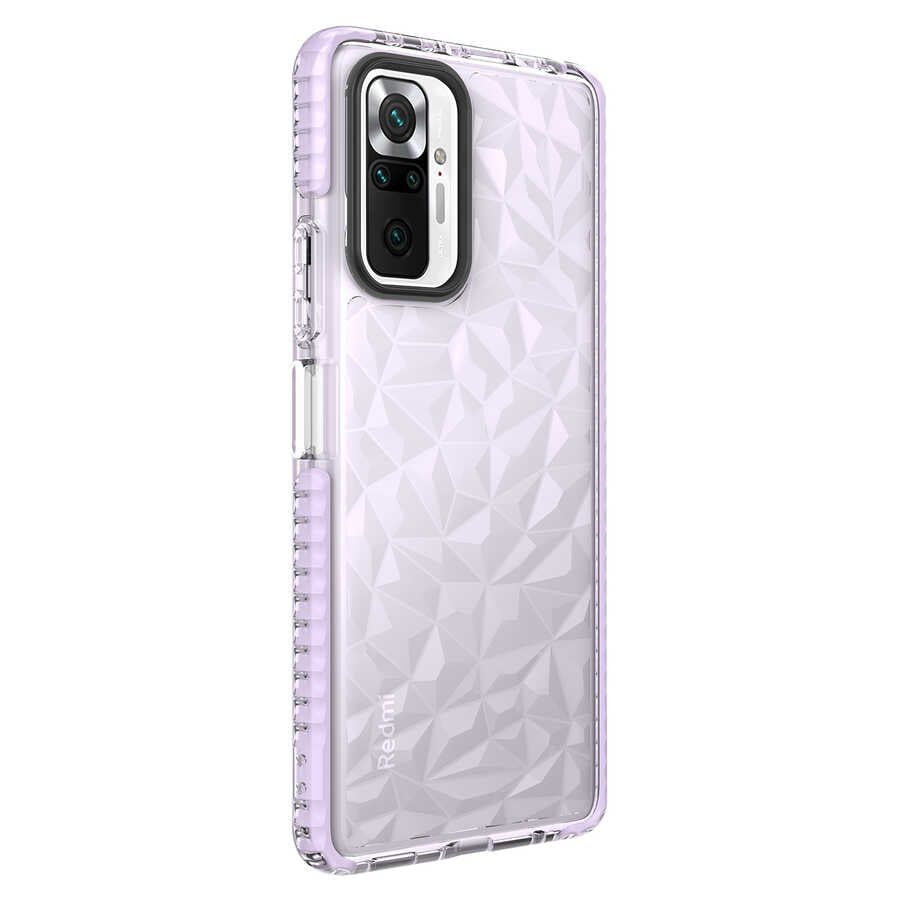 Xiaomi Redmi Note 10 Pro Kılıf Zore Buzz Kapak Mor