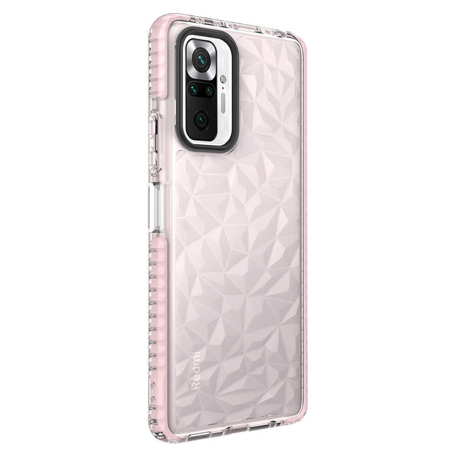 Xiaomi Redmi Note 10 Pro Kılıf Zore Buzz Kapak Pembe