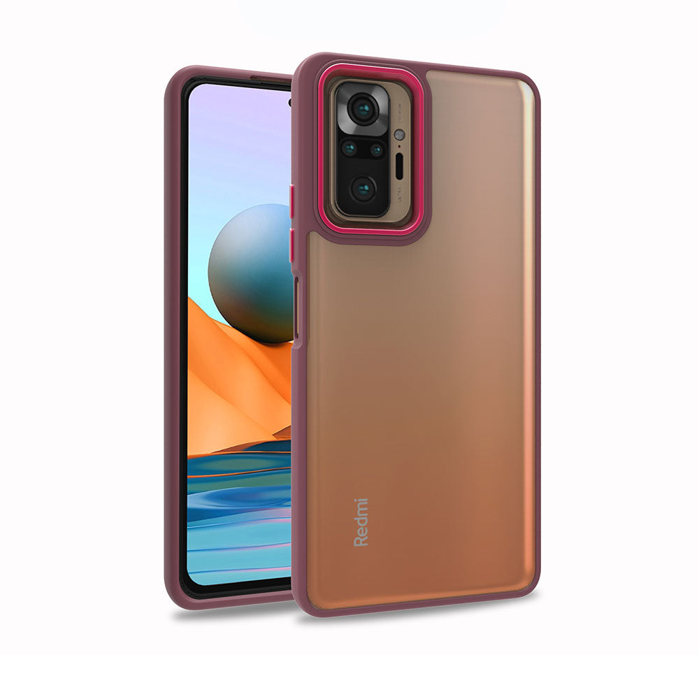 Xiaomi Redmi Note 10 Pro Kılıf Zore Flora Kapak Kırmızı