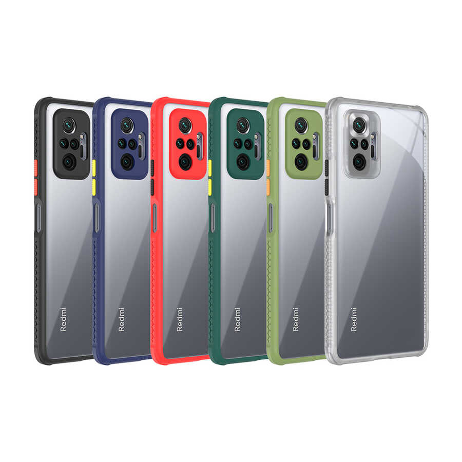 Xiaomi Redmi Note 10 Pro Kılıf Zore Kaff Kapak Koyu Yeşil