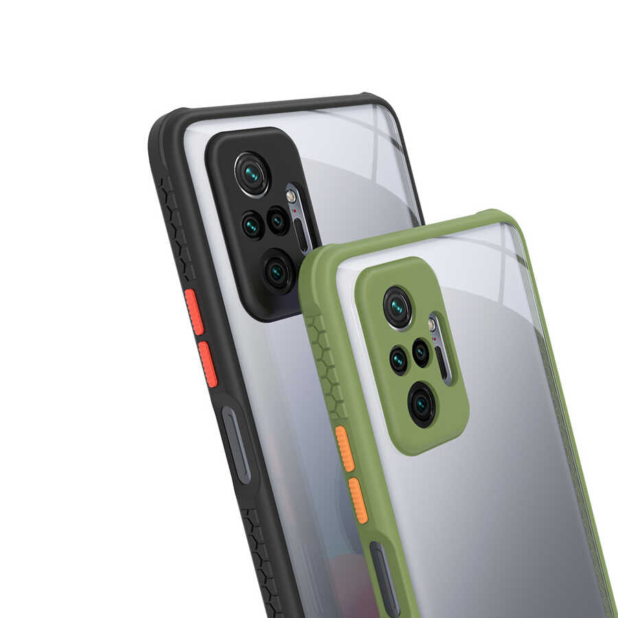 Xiaomi Redmi Note 10 Pro Kılıf Zore Kaff Kapak Kırmızı