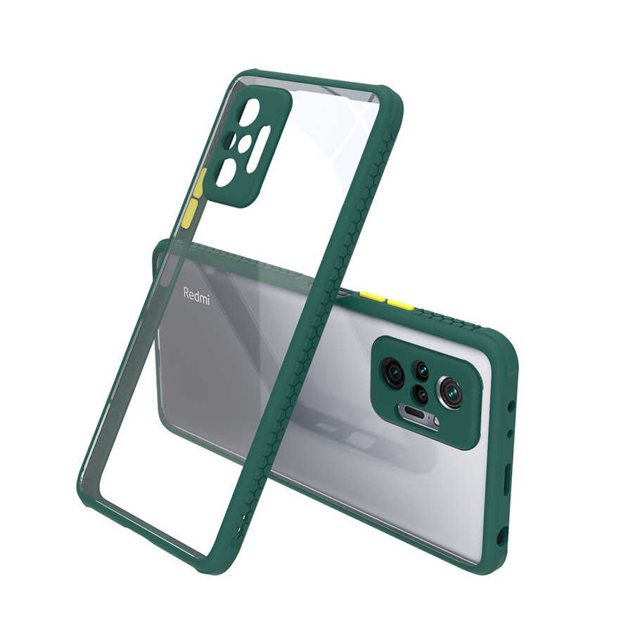 Xiaomi Redmi Note 10 Pro Kılıf Zore Kaff Kapak Koyu Yeşil