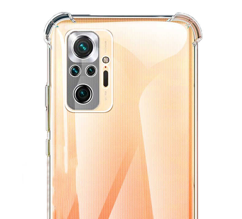 Xiaomi Redmi Note 10 Pro Kılıf Zore Kamera Korumalı Nitro Anti Shock Silikon Renksiz