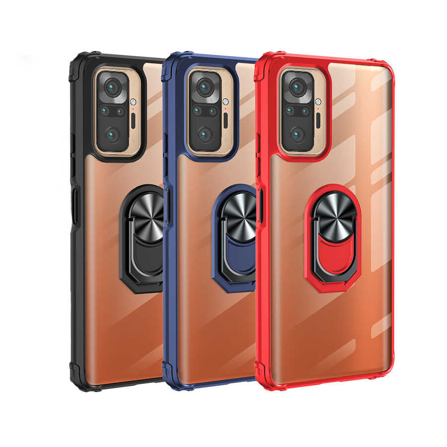Xiaomi Redmi Note 10 Pro Kılıf Zore Mola Kapak Kırmızı