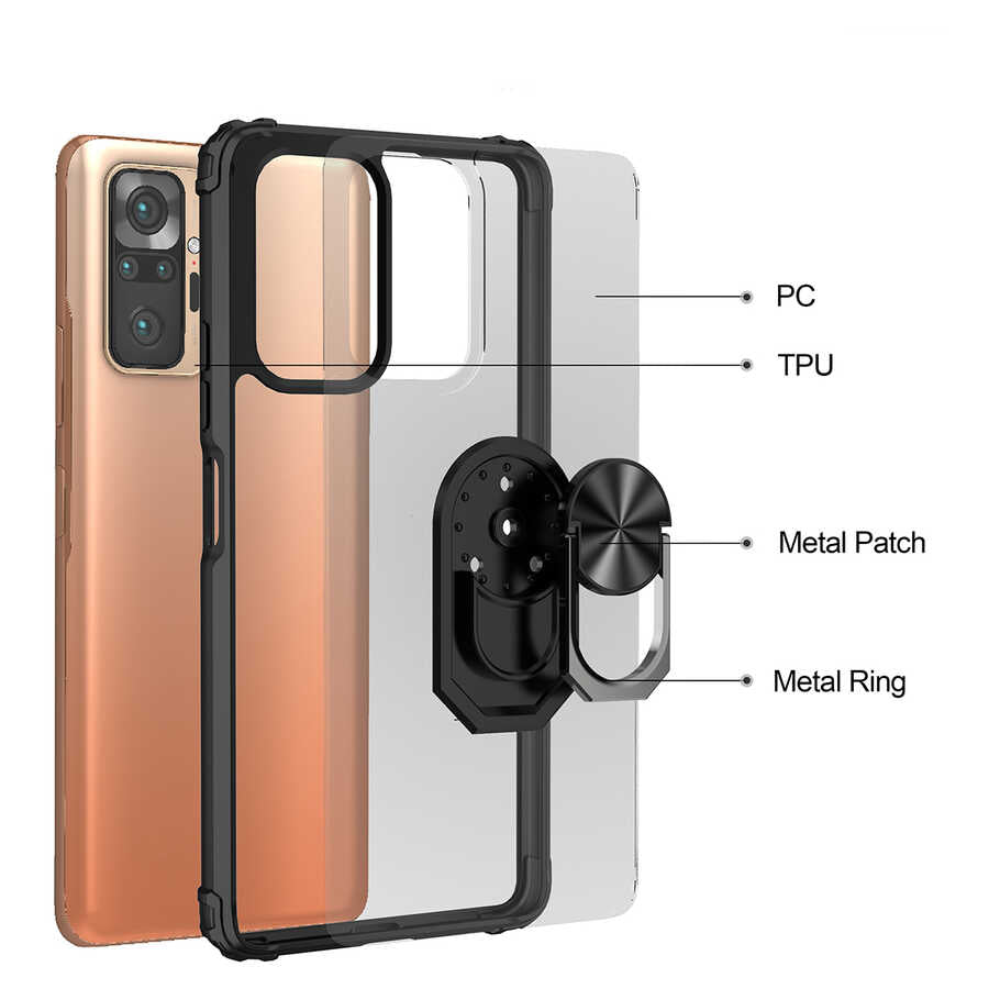 Xiaomi Redmi Note 10 Pro Kılıf Zore Mola Kapak Kırmızı