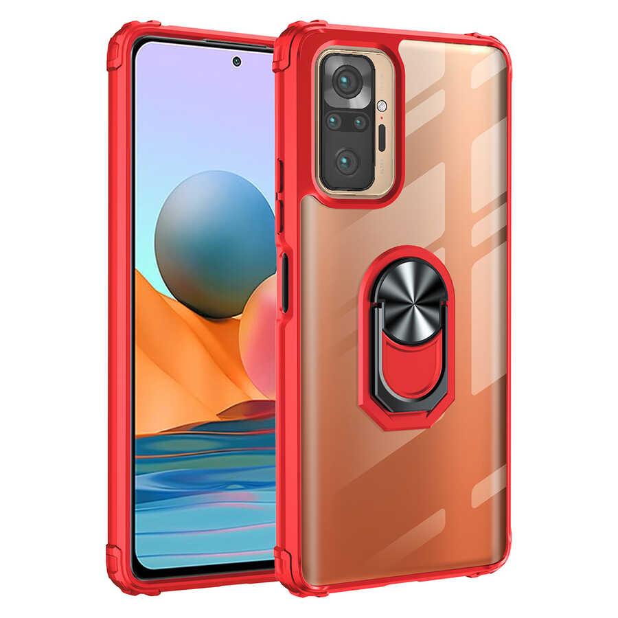 Xiaomi Redmi Note 10 Pro Kılıf Zore Mola Kapak Kırmızı