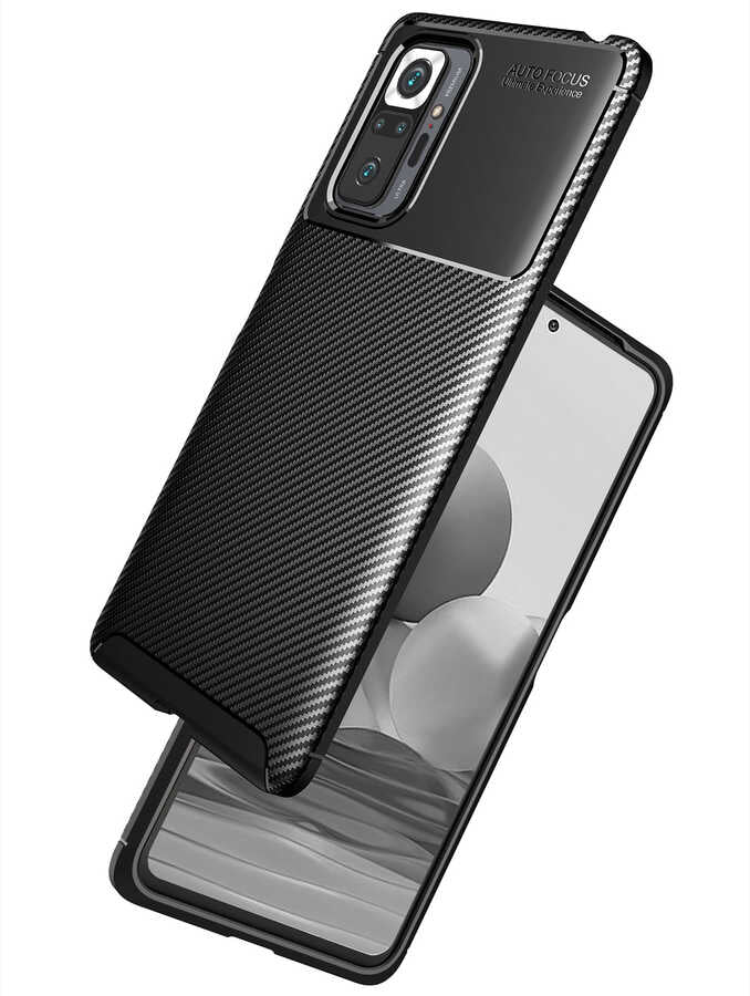 Xiaomi Redmi Note 10 Pro Kılıf Zore Negro Silikon Kapak Siyah