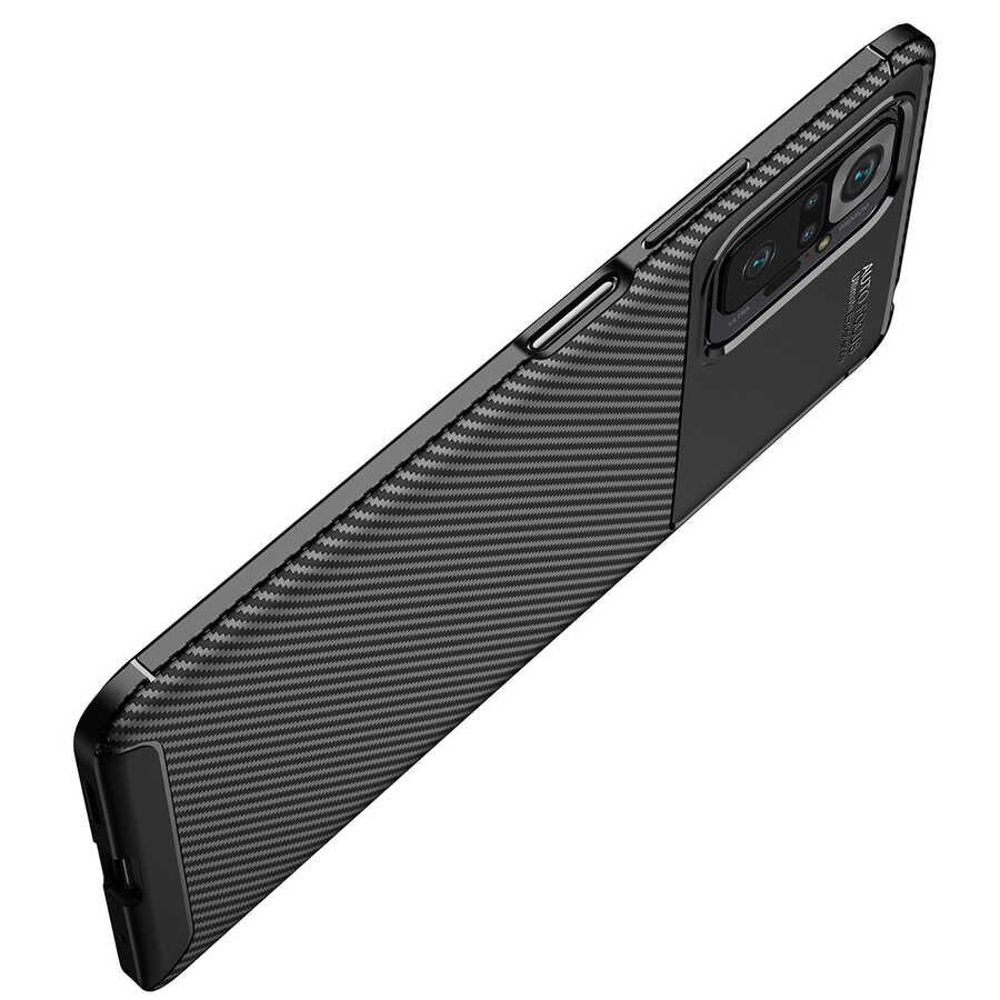 Xiaomi Redmi Note 10 Pro Kılıf Zore Negro Silikon Kapak Siyah