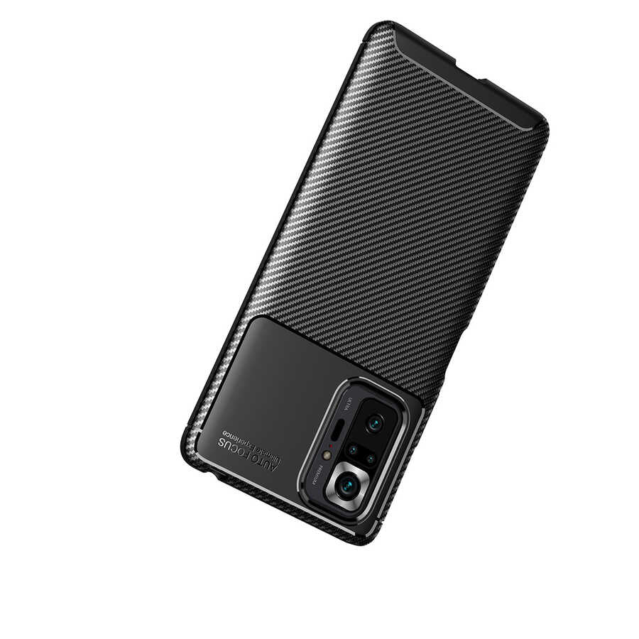 Xiaomi Redmi Note 10 Pro Kılıf Zore Negro Silikon Kapak Siyah