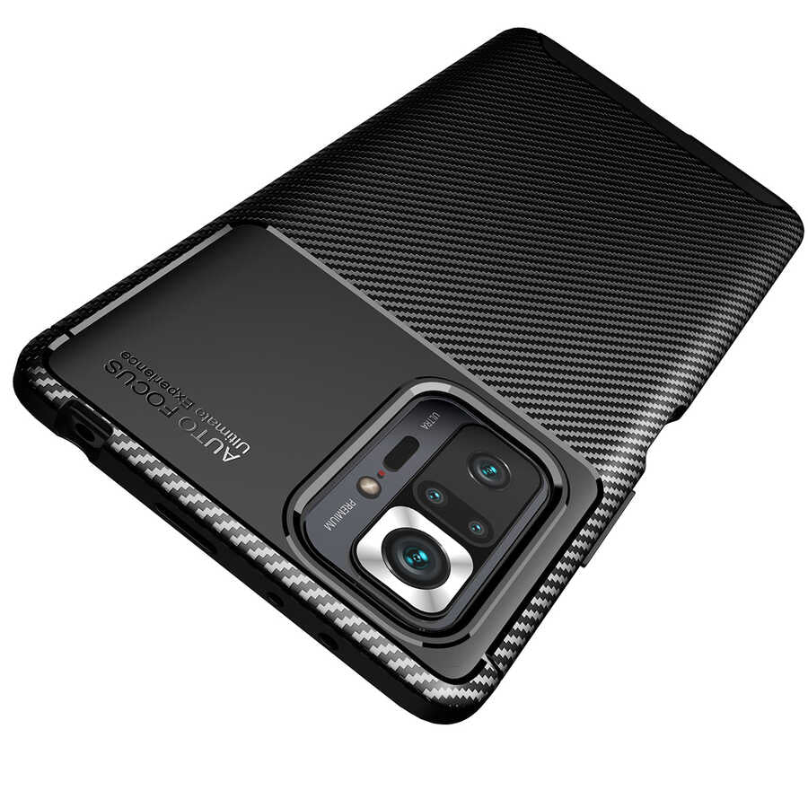 Xiaomi Redmi Note 10 Pro Kılıf Zore Negro Silikon Kapak Siyah