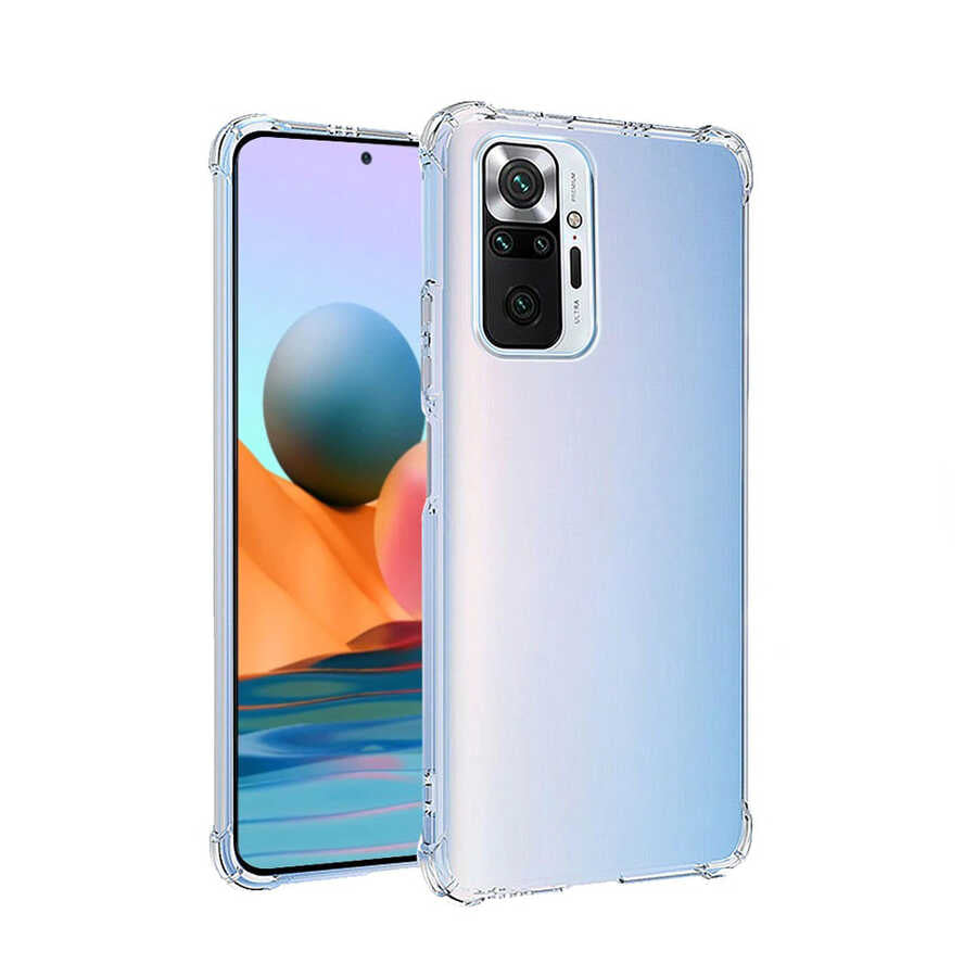 Xiaomi Redmi Note 10 Pro Kılıf Zore Nitro Anti Shock Silikon Renksiz