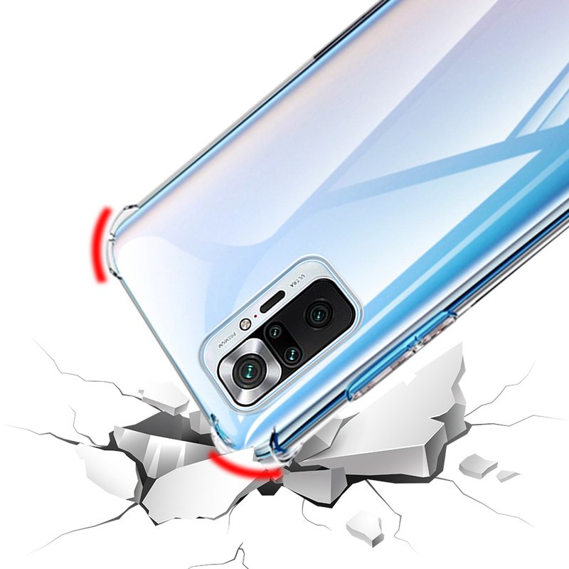 Xiaomi Redmi Note 10 Pro Kılıf Zore Nitro Anti Shock Silikon Renksiz