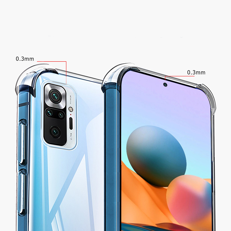 Xiaomi Redmi Note 10 Pro Kılıf Zore Nitro Anti Shock Silikon Renksiz