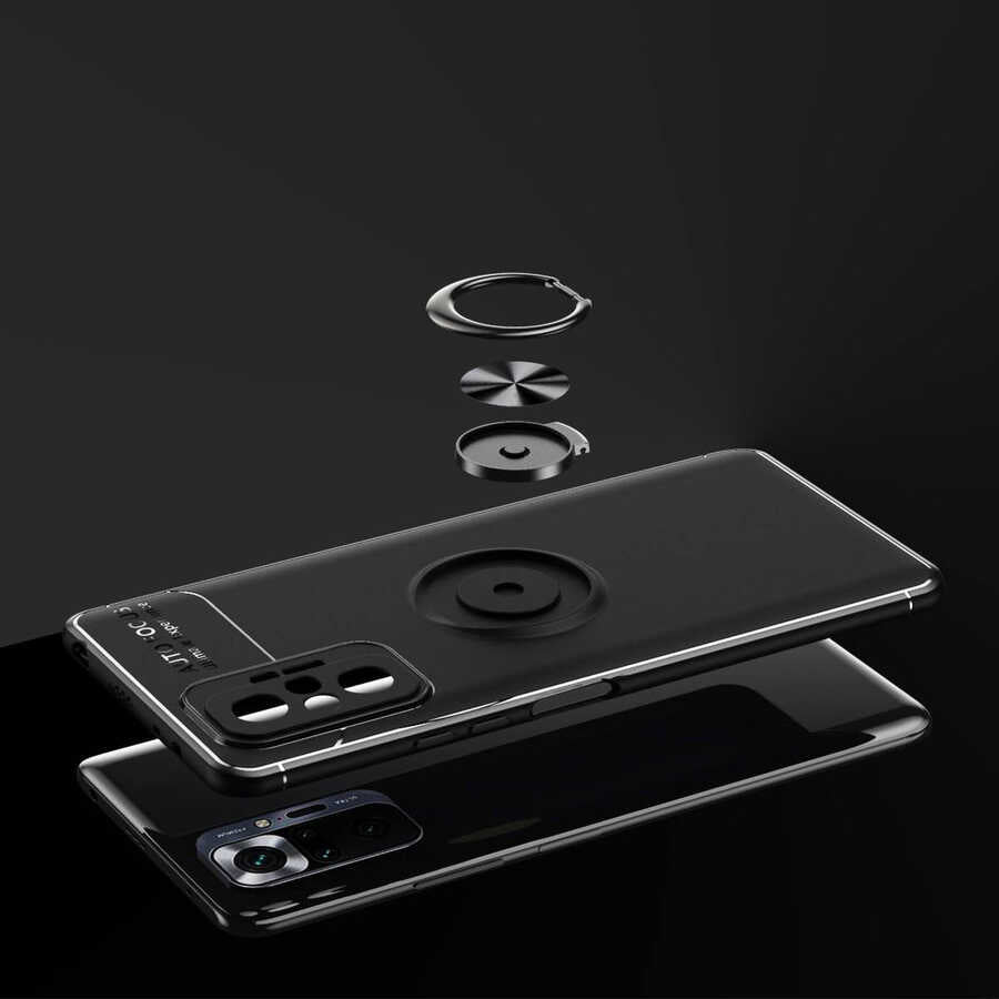 Xiaomi Redmi Note 10 Pro Kılıf Zore Ravel Silikon Kapak Siyah