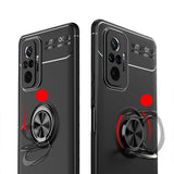 Xiaomi Redmi Note 10 Pro Kılıf Zore Ravel Silikon Kapak Siyah-Kırmızı