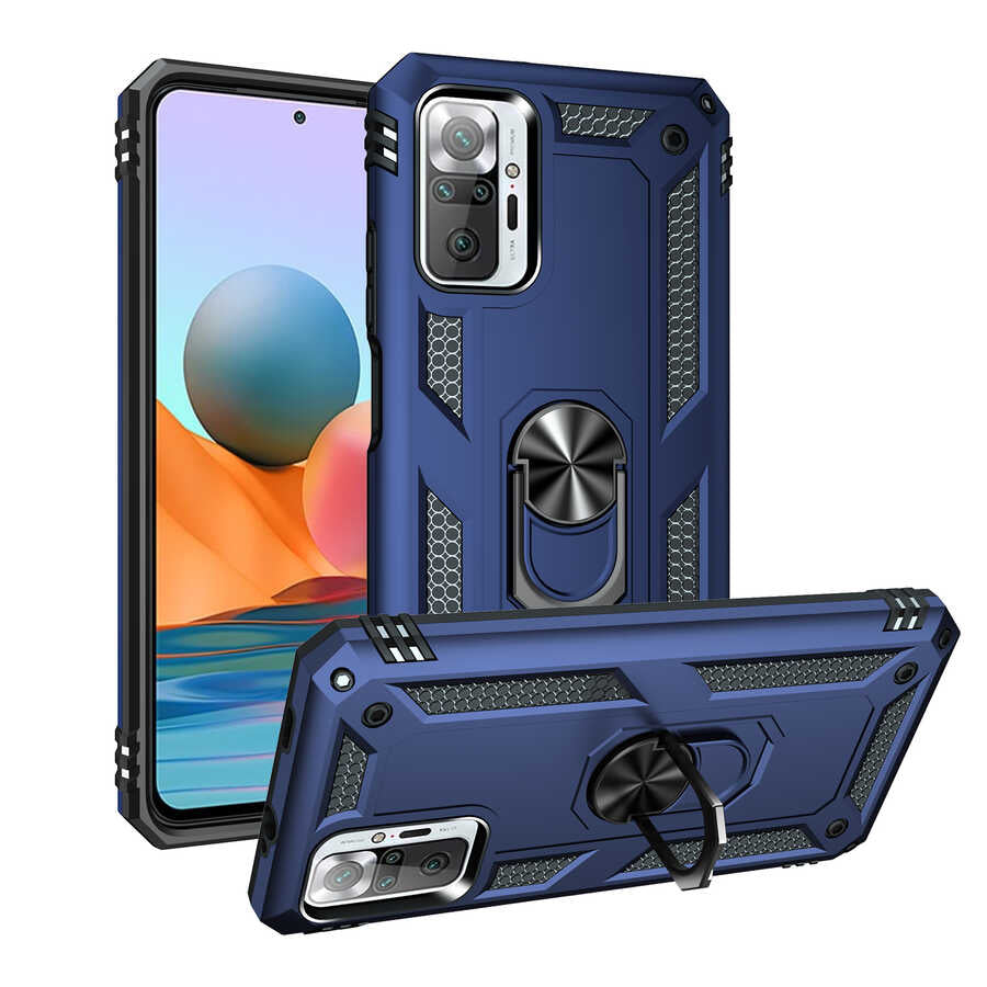 Xiaomi Redmi Note 10 Pro Kılıf Zore Vega Kapak Kırmızı