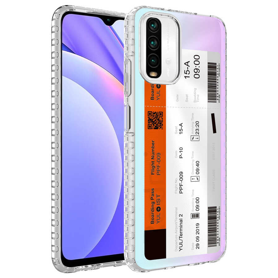 Xiaomi Redmi Note 10S Kılıf Airbag Kenarlı Renkli Desenli Silikon Zore Elegans Kapak NO8