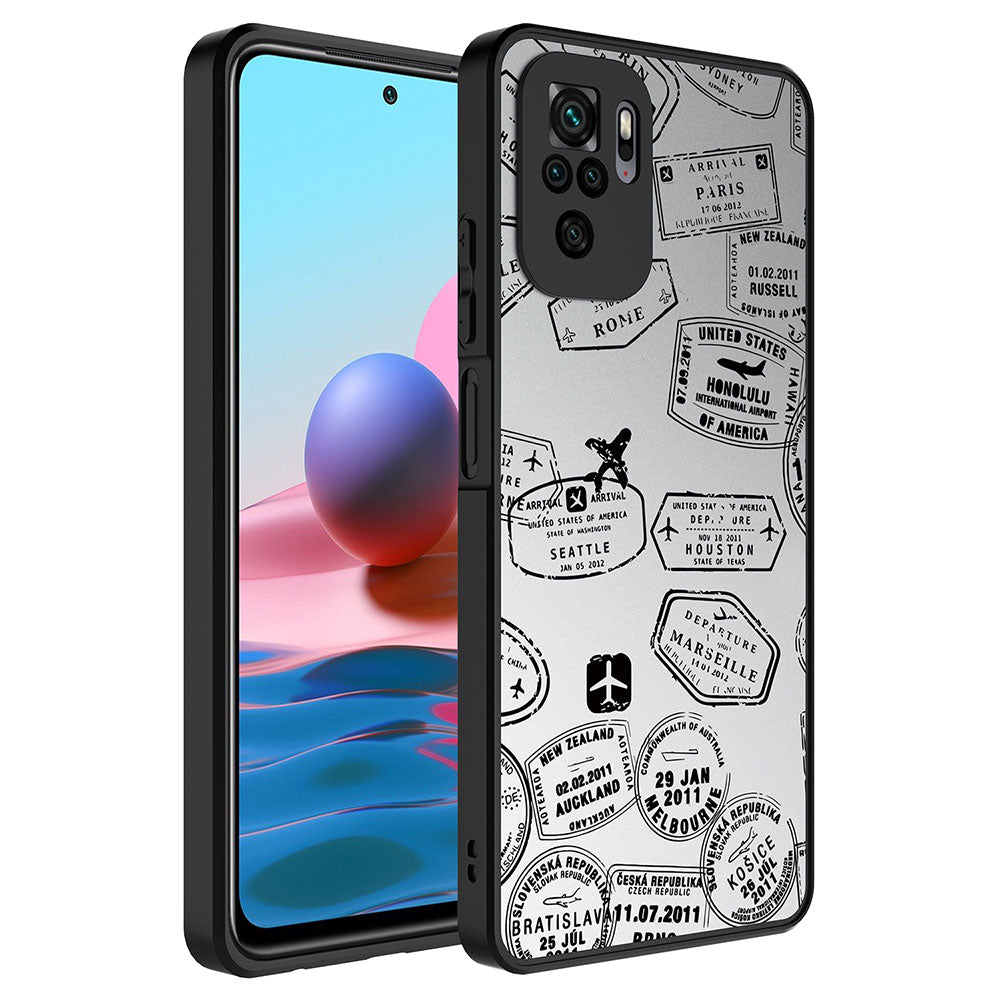Xiaomi Redmi Note 10S Kılıf Aynalı Desenli Kamera Korumalı Parlak Zore Mirror Kapak Seyahat