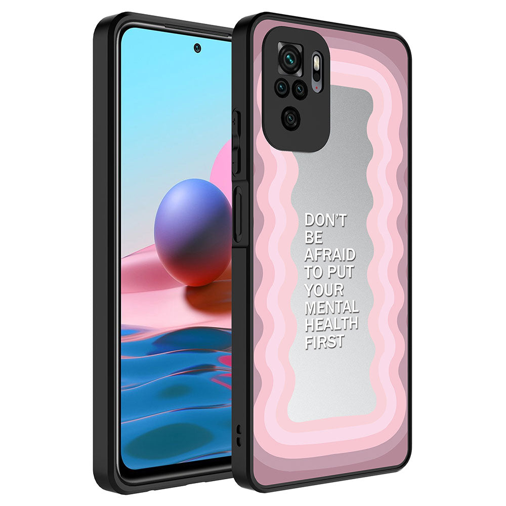 Xiaomi Redmi Note 10S Kılıf Aynalı Desenli Kamera Korumalı Parlak Zore Mirror Kapak Ayna