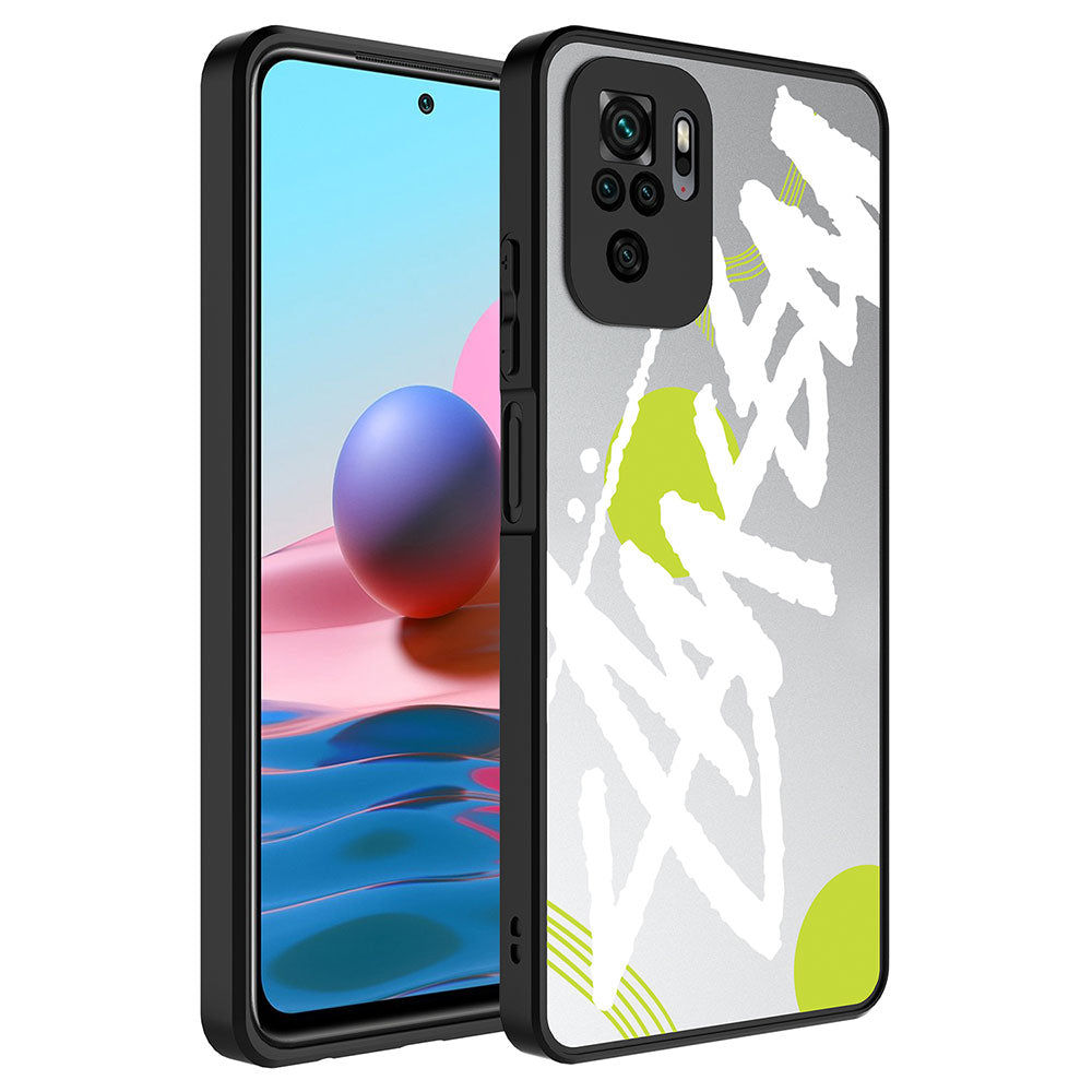 Xiaomi Redmi Note 10S Kılıf Aynalı Desenli Kamera Korumalı Parlak Zore Mirror Kapak Pati